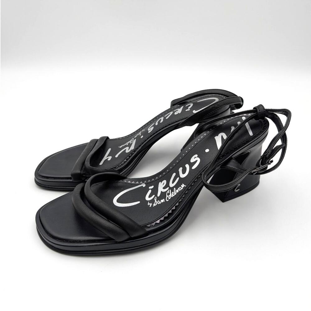 Circus NY by Sam Edelman Holly Ankle Strap Sandal Women's Black Sz US9.5M EU39.5